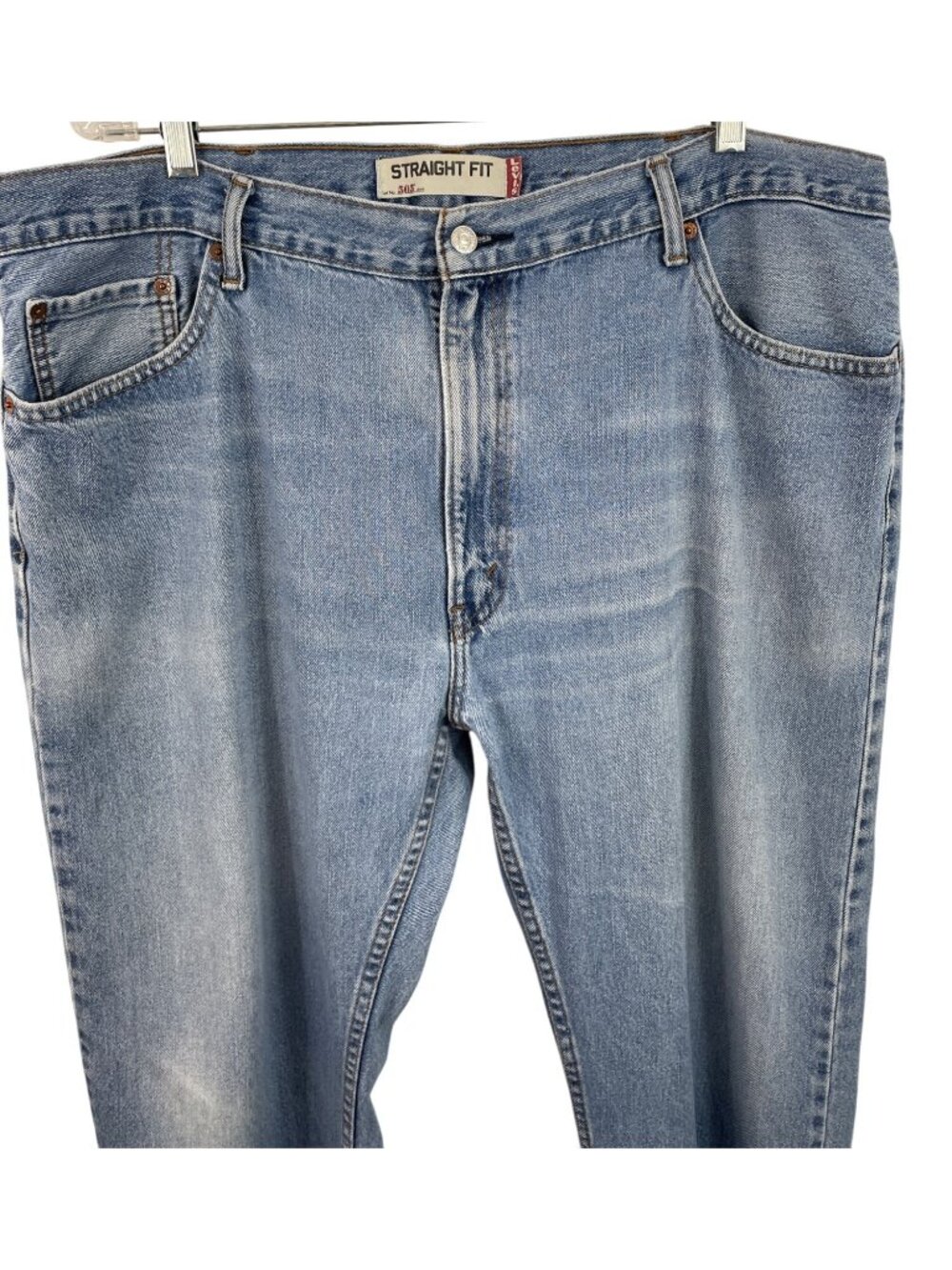 Levi's 505 Straight Fit Straight Leg Blue Denim Jeans Pants Men's 42 x 30 - Picture 3 of 10